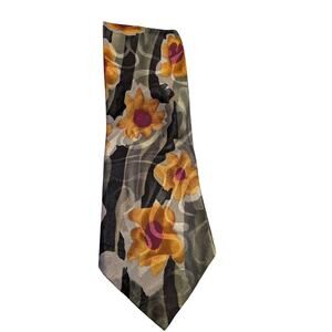 Vintage John Weitz Necktie Abstract Floral Retro Motif Eclectic Maximalist